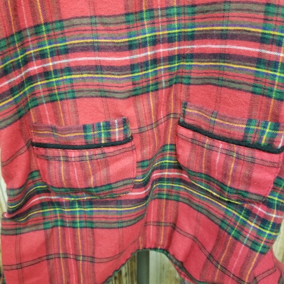 Bee & Willow Home Red Plaid Dog Large One Piece Flannel Pajama Christmas Cosplay - Picture 6 of 9